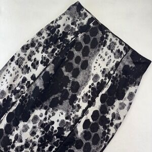 Worthington Petite Women's Pencil Skirt 14P Black Gray Abstract‎ Career Business